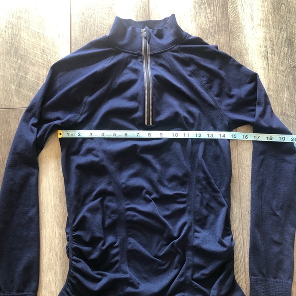 Athleta Fastest Track Half Zip Navy - Sz Small - Picture 7 of 12